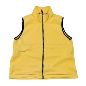 😋L.L. BEAN WOMEN'S SIZE MEDIUM REGULAR YELLOW SIDE POCKET VEST.